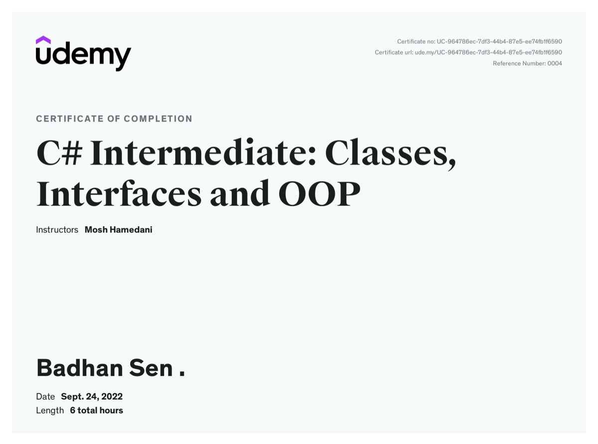 C# Intermediate: Classes, Interfaces and OOP